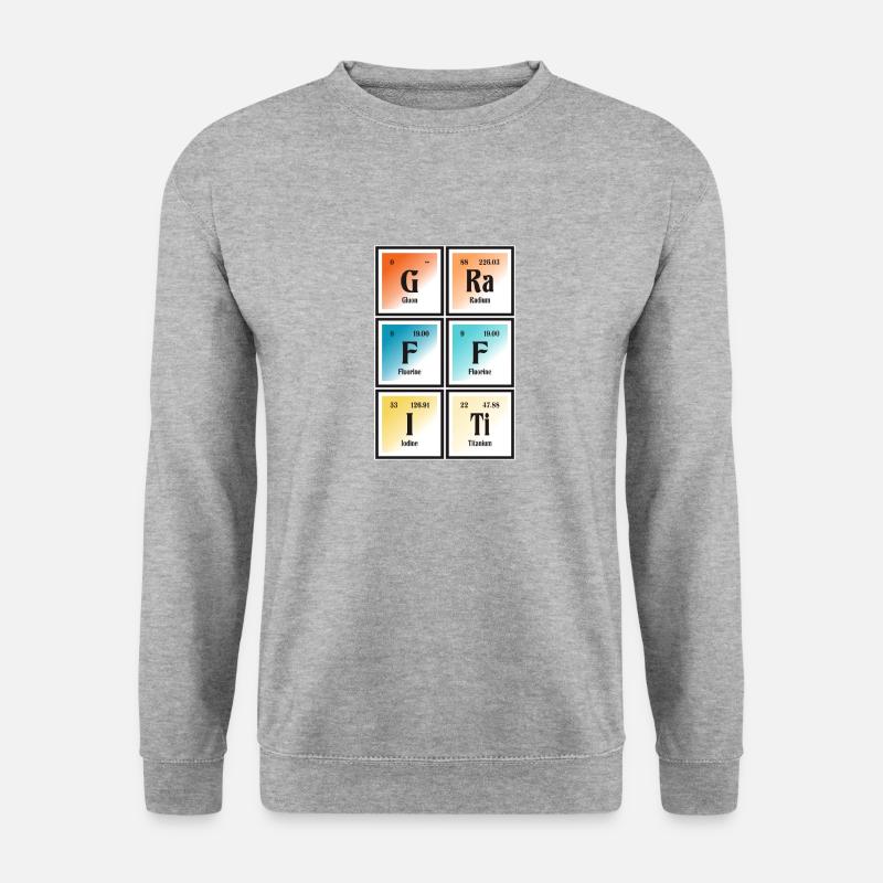 Graffiti-| Periodensystem der Elemente - Unisex Pullover - Weißgrau meliert