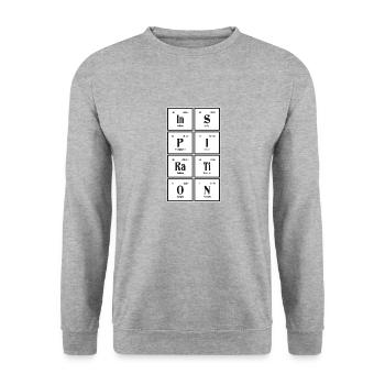 Inspiration | Periodensystem der Elemente - Unisex Pullover - Weißgrau meliert - Vorne - Alina (178cm) & Michal (187cm)