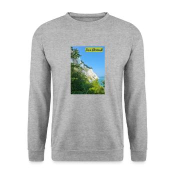 Love Denmark - MONS KLINT - Unisex Pullover - Weißgrau meliert - Vorne - Alina (178cm) & Michal (187cm)