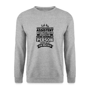 Arbeitsmedizinischer Assistent Geschenke - Unisex Pullover - Weißgrau meliert - Vorne - Alina (178cm) & Michal (187cm)