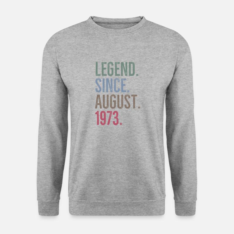 Legend Since August 1973 - Unisex Sweatshirt - salt & pepper