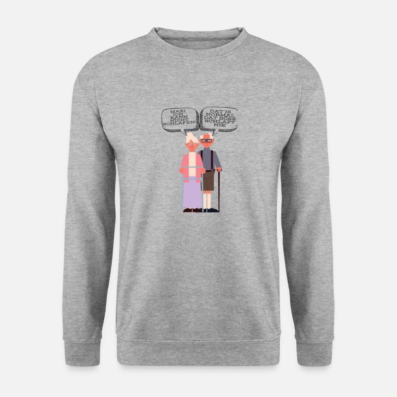 oma opa - Unisex Pullover - Weißgrau meliert