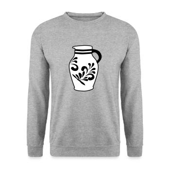 Bembel Design 100% Hessen! #typischHessisch #FFM - Unisex Sweatshirt - salt & pepper - Front - Alina (178cm) & Michal (187cm)