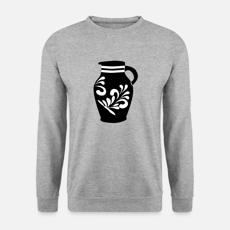 Bembel #100%Hessisch #FrankfurtLiebe - Unisex Pullover - Weißgrau meliert