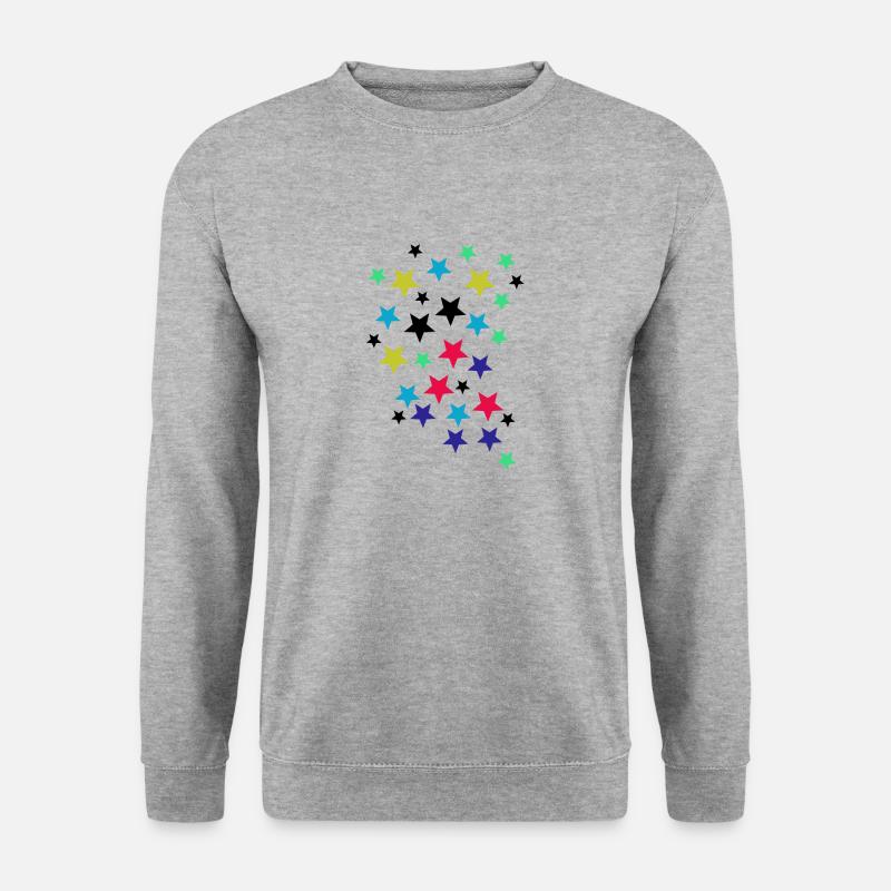 Stars - Unisex Pullover - Weißgrau meliert