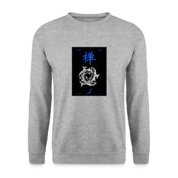 Japonais - Sweat-shirt Unisexe - gris chiné - Devant - Alina (178cm) & Michal (187cm)