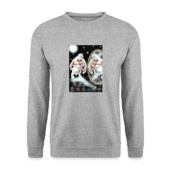 monstRe - Sweat-shirt Unisexe - gris chiné - Devant - Alina (178cm) & Michal (187cm)