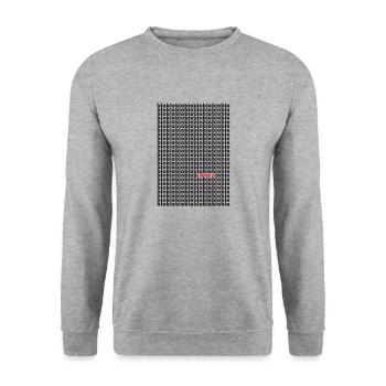 blabla ilove you - bla bla i love u - Unisex Pullover - Weißgrau meliert - Vorne - Alina (178cm) & Michal (187cm)