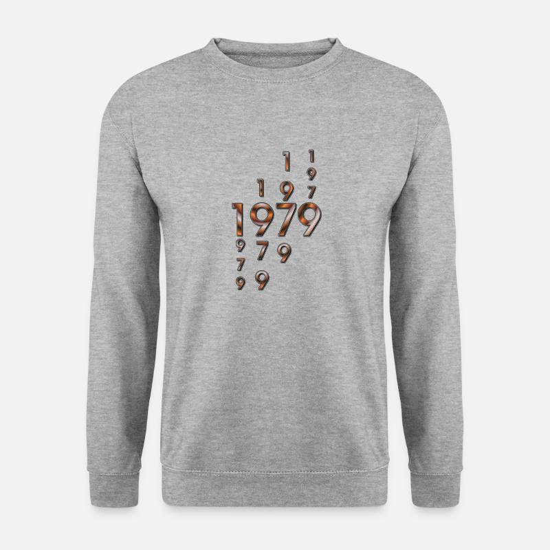 1979 Jahr - Unisex Pullover - Weißgrau meliert