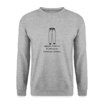Contrôle de ma vie - Sweat-shirt Unisexe - gris chiné - Devant - Alina (178cm) & Michal (187cm)