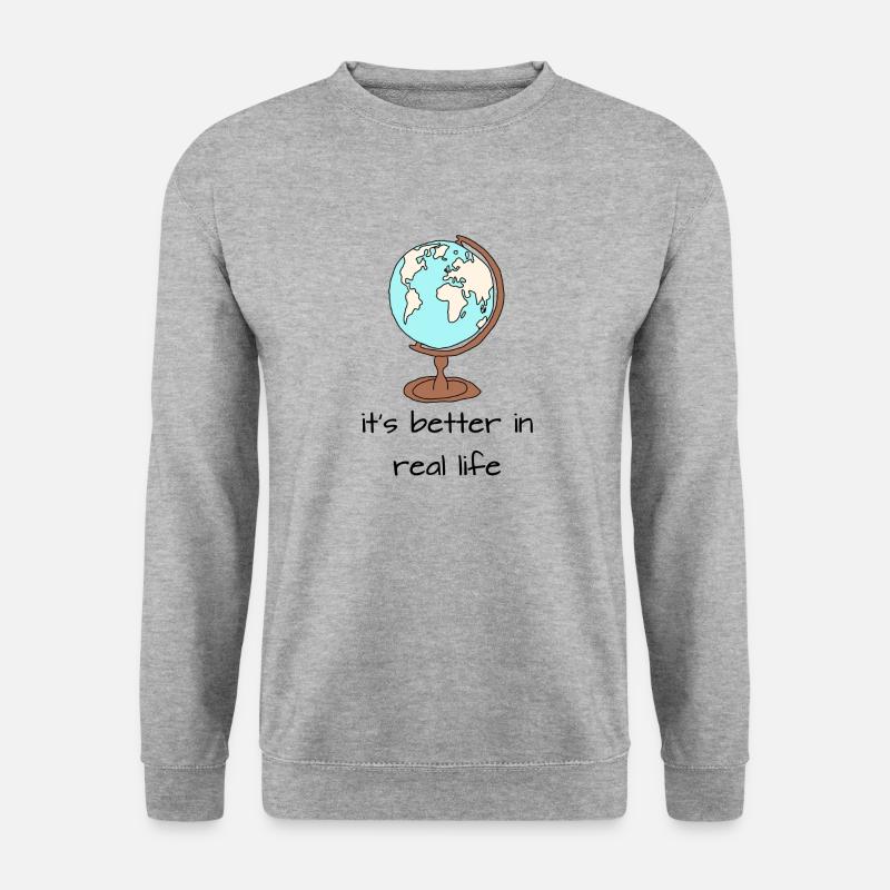 Traveling - Unisex Pullover - Weißgrau meliert
