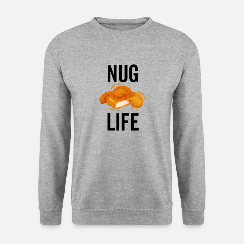Nug Leben - Unisex Pullover - Weißgrau meliert