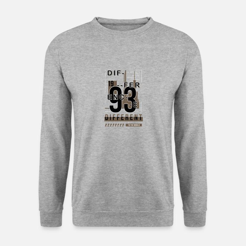 Unterschied der Welt - Unisex Pullover - Weißgrau meliert