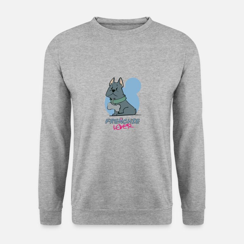 Französisch Liebhaber blau - Unisex Pullover - Weißgrau meliert