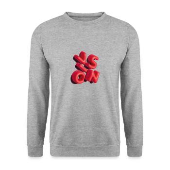 VSION Bubble Apparel - Unisex Sweatshirt - salt & pepper - Front - Alina (178cm) & Michal (187cm)