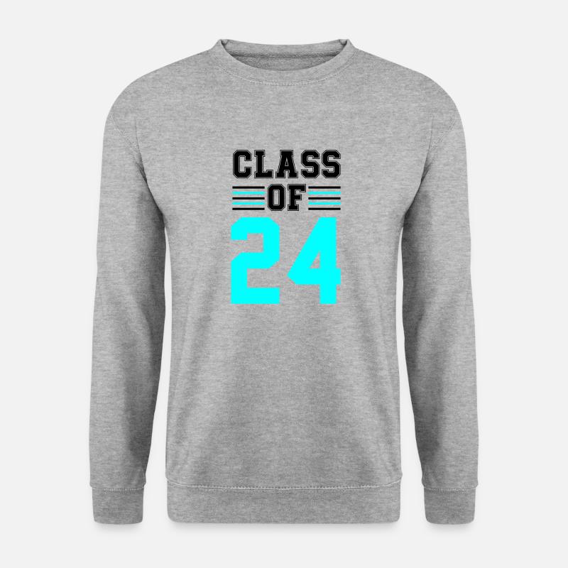 Class of 24 - Unisex Pullover - Weißgrau meliert