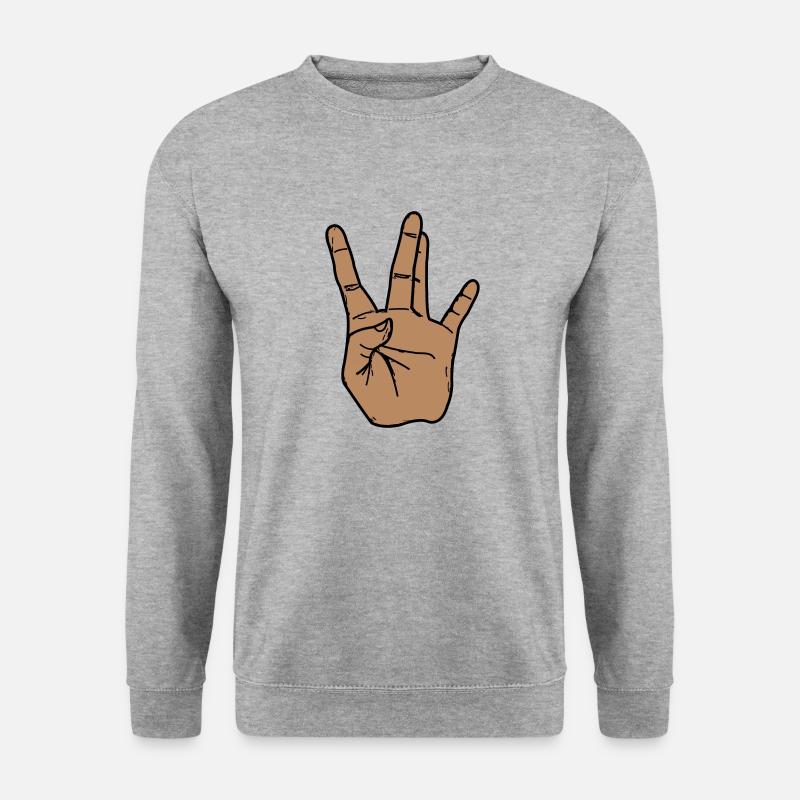 westcoast - Unisex Pullover - Weißgrau meliert