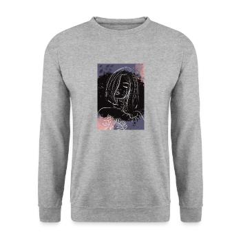 Women in Wonderland - Unisex Pullover - Weißgrau meliert - Vorne - Alina (178cm) & Michal (187cm)