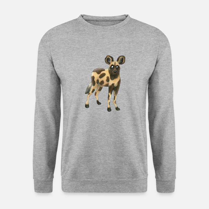 Wildhund - Unisex Pullover - Weißgrau meliert