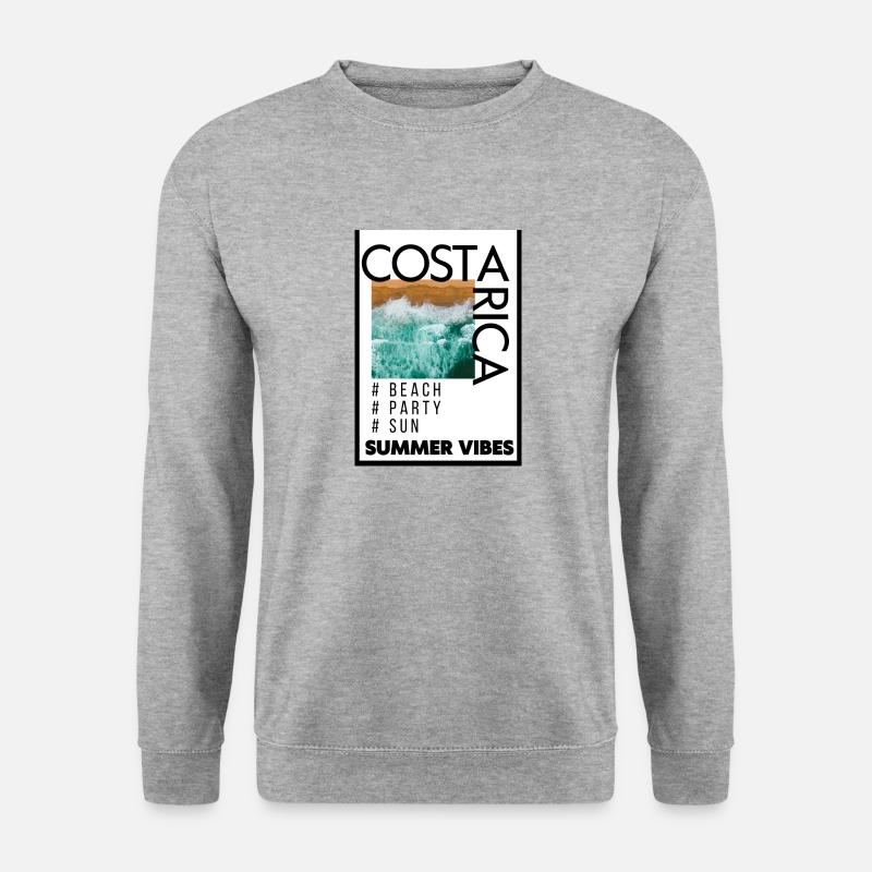 Costa Rica Design - Unisex Pullover - Weißgrau meliert