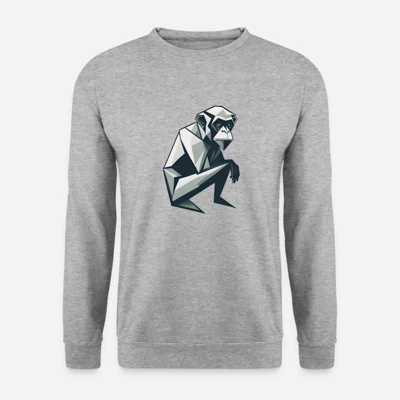 Minimalistic Monkey - Unisex Sweatshirt - salt & pepper