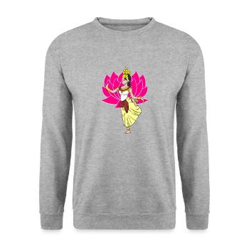 Cambodia Tradition Dance Khmer Apsara I Gift - Unisex Sweatshirt - salt & pepper - Front - Alina (178cm) & Michal (187cm)