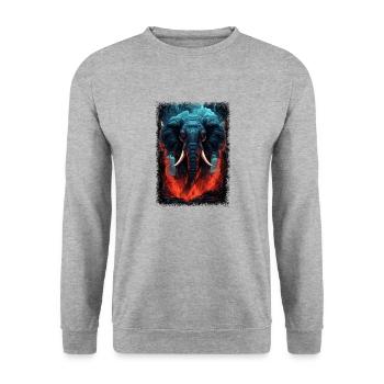 birthday africa cool beach pineapple quotes animal - Unisex Pullover - Weißgrau meliert - Vorne - Alina (178cm) & Michal (187cm)
