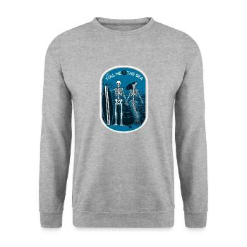 Wassersport - Unisex Pullover - Weißgrau meliert - Vorne - Alina (178cm) & Michal (187cm)