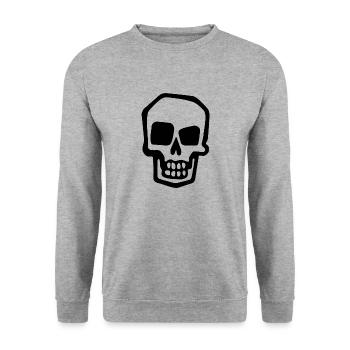Skeleton Costume Bones Halloween Horror - Unisex Sweatshirt - salt & pepper - Front - Alina (178cm) & Michal (187cm)