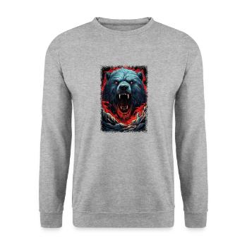 Inquiétude ours de glace dictons cadeau idée chat amazonien - Sweat-shirt Unisexe - gris chiné - Devant - Alina (178cm) & Michal (187cm)