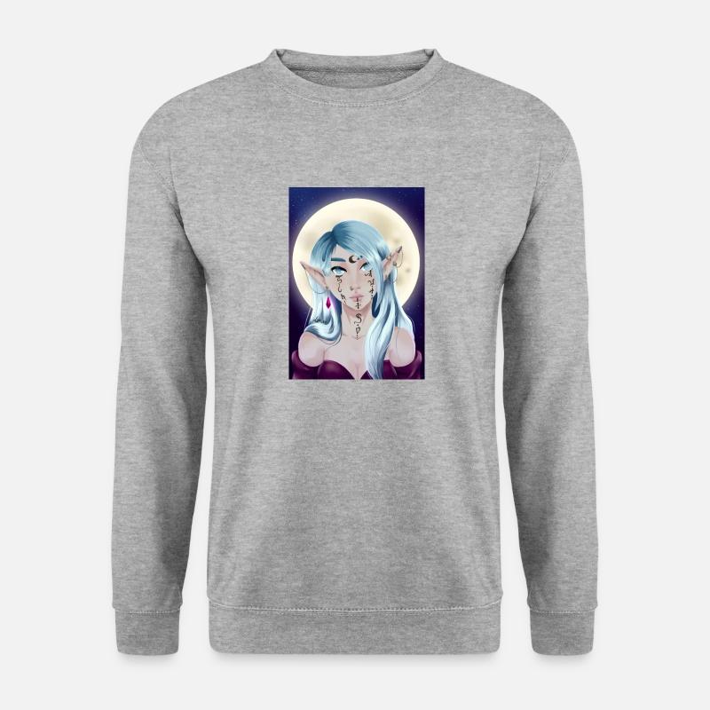 BG3 elve - Unisex Pullover - Weißgrau meliert