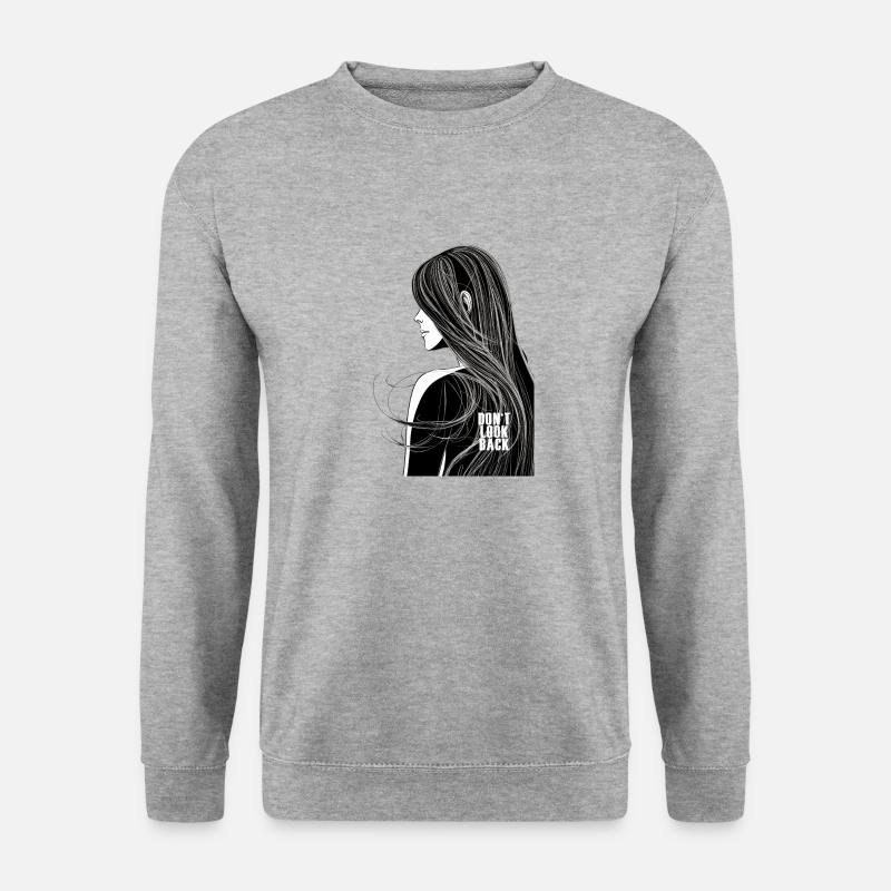 Dont Look Back - Design - Unisex Pullover - Weißgrau meliert