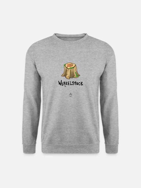 Wurzelstock klein - Unisex Pullover - Weißgrau meliert