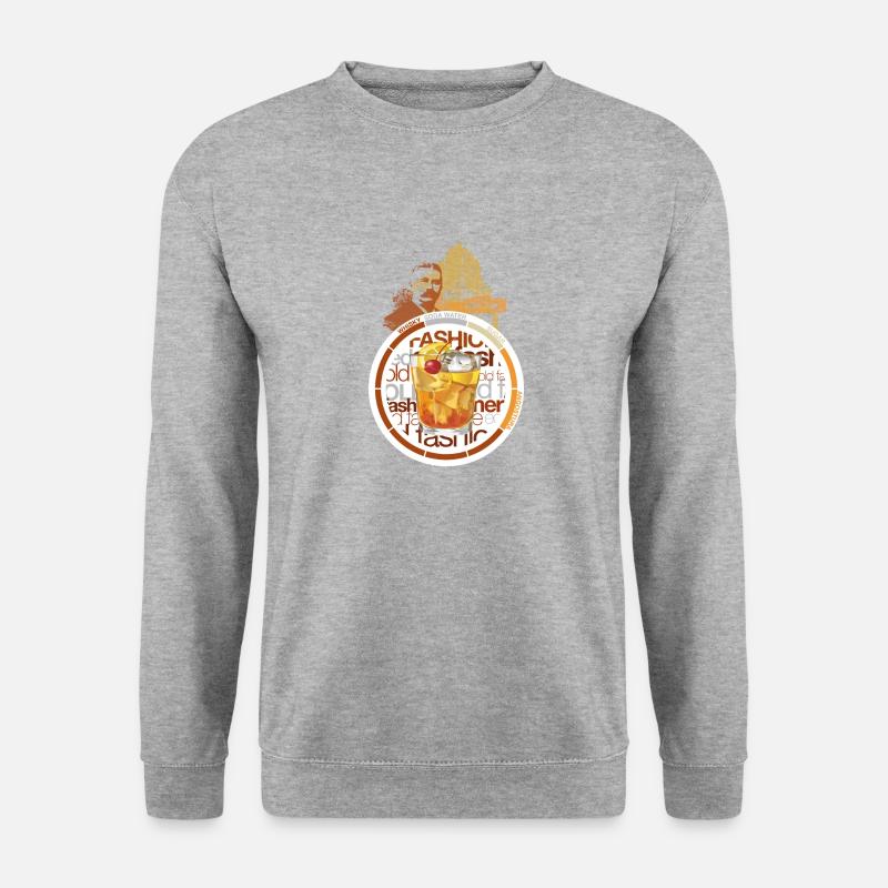 Cocktail Altmodisch - Unisex Pullover - Weißgrau meliert