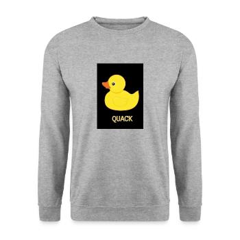 quack - Unisex Sweatshirt - salt & pepper - Front - Alina (178cm) & Michal (187cm)