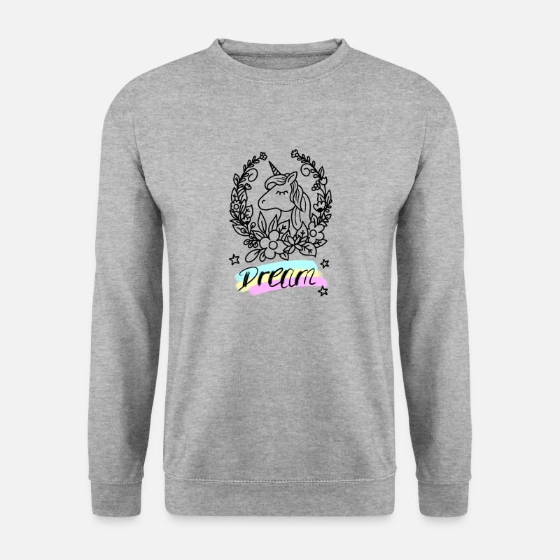 Traum - Unisex Pullover - Weißgrau meliert