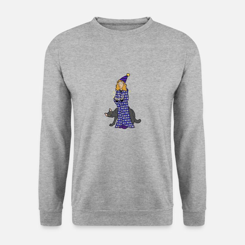 Midnight Magic - Unisex Pullover - Weißgrau meliert