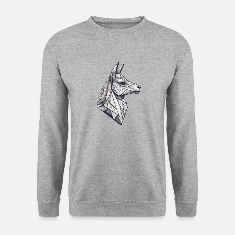 Llama Alpaca Geometric - Unisex Sweatshirt - salt & pepper