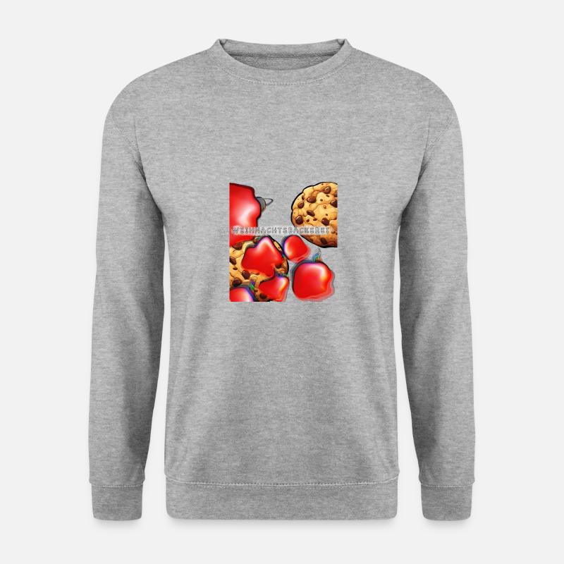 Weihnachtsbäckerei - Unisex Pullover - Weißgrau meliert