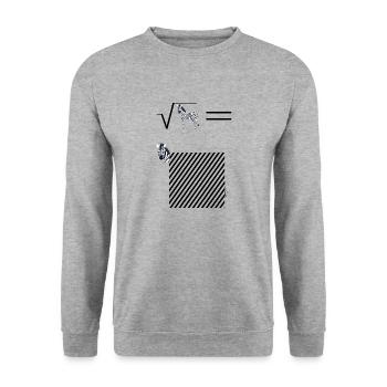 The square root of a zebra | I Love Math - Unisex Sweatshirt - salt & pepper - Front - Alina (178cm) & Michal (187cm)