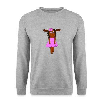 Emilia - Unisex Pullover - Weißgrau meliert - Vorne - Alina (178cm) & Michal (187cm)
