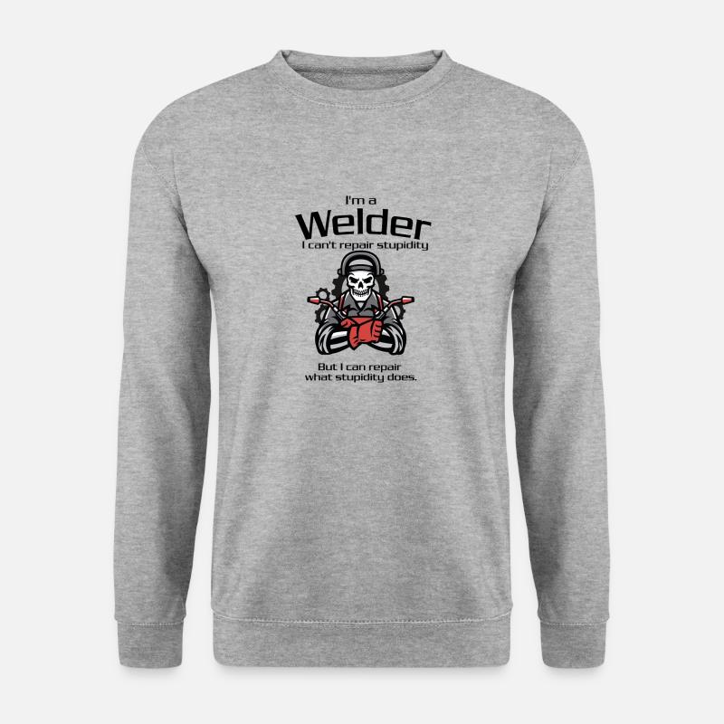 Der Beruf Schweißer - Unisex Pullover - Weißgrau meliert
