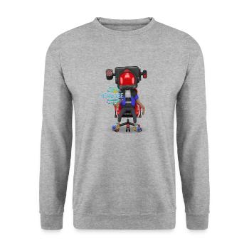 Metaverse - Unisex Pullover - Weißgrau meliert - Vorne - Alina (178cm) & Michal (187cm)