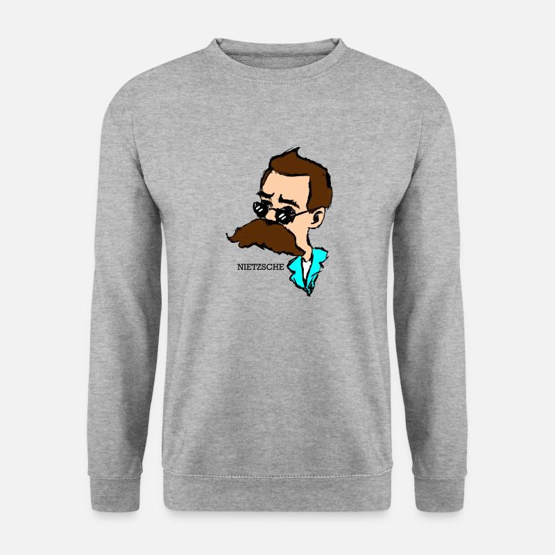 Nietzsche - Unisex Pullover - Weißgrau meliert