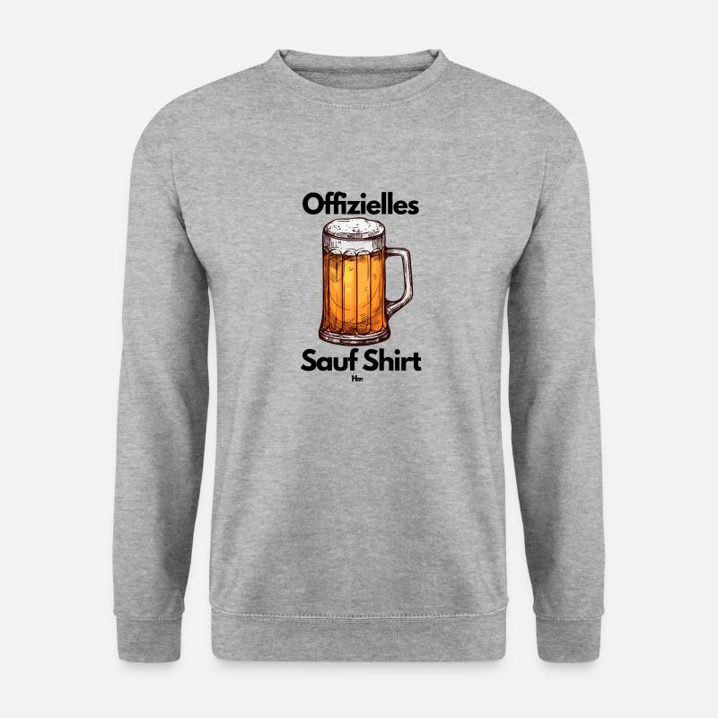 Malle Offizielles Saufshirt - Unisex Pullover - Weißgrau meliert