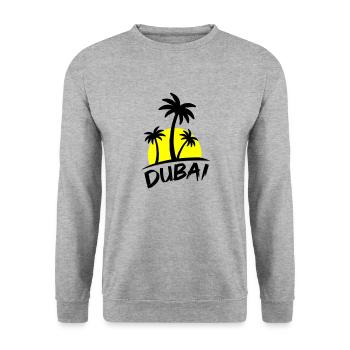 Dubaï - Sweat-shirt Unisexe - gris chiné - Devant - Alina (178cm) & Michal (187cm)