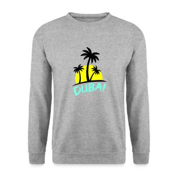 Dubaï - Sweat-shirt Unisexe - gris chiné - Devant - Alina (178cm) & Michal (187cm)