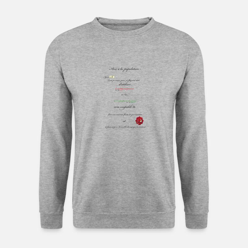 Grammatik - Unisex Pullover - Weißgrau meliert
