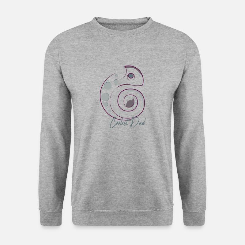 Coolest dad - Unisex Pullover - Weißgrau meliert