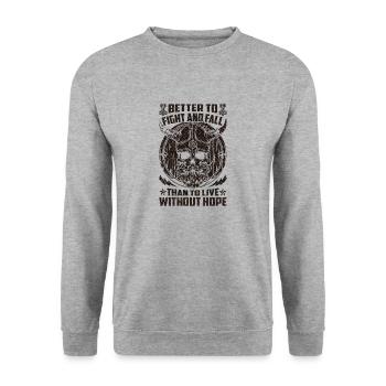 Scandinavie nordique rétro viking mythologie mystique - Sweat-shirt Unisexe - gris chiné - Devant - Alina (178cm) & Michal (187cm)